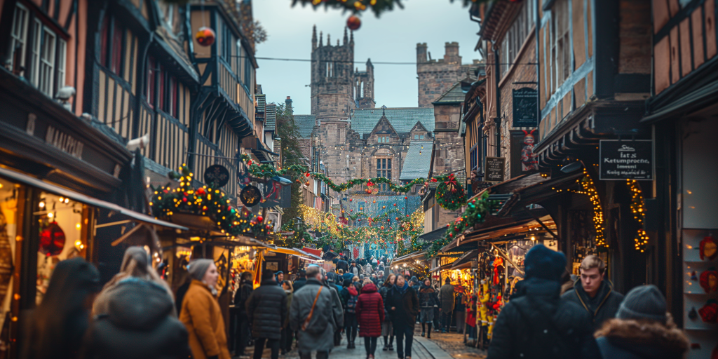 A Guide to Cheshire’s Festivals and Events 19 masi0126 Chester Christmas Market Cheshire UK daytime festive a 8a32ee99 bc88 45bf afda b6ec6cf3be65