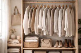 neautral wardrode in home