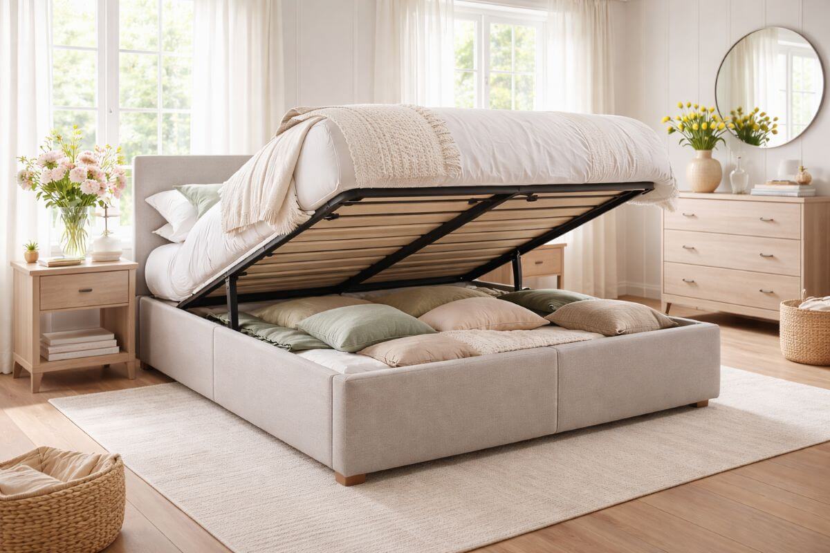 Creating a Welcoming and Functional Guest Room 13 open ottoman bed
