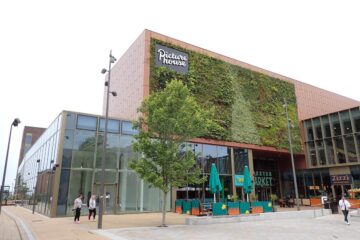 Chester Market and Picturehouse building beside Exchange Square, photographed in June 2025