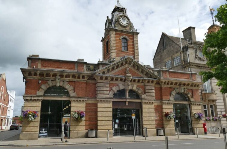The Earle Street frontage of Crewe Market Hall