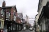Buildings and bunting along King Street in Knutsford